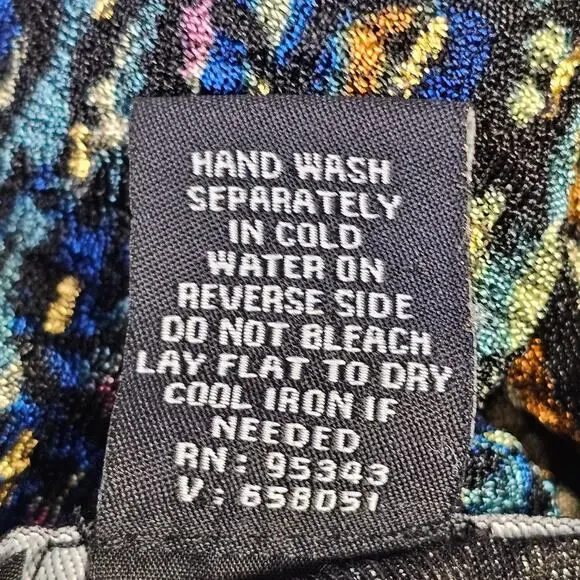 ASHRO Women's Metallic Printed Long Sleeve Midi Sheath Dress Size Medium Artsy - Picture 11 of 12